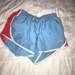 nike, red white and blue shorts, medium in kids